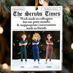 The Scrubs Times - Nurse Newspaper Custom - Personalized Acrylic Ornament