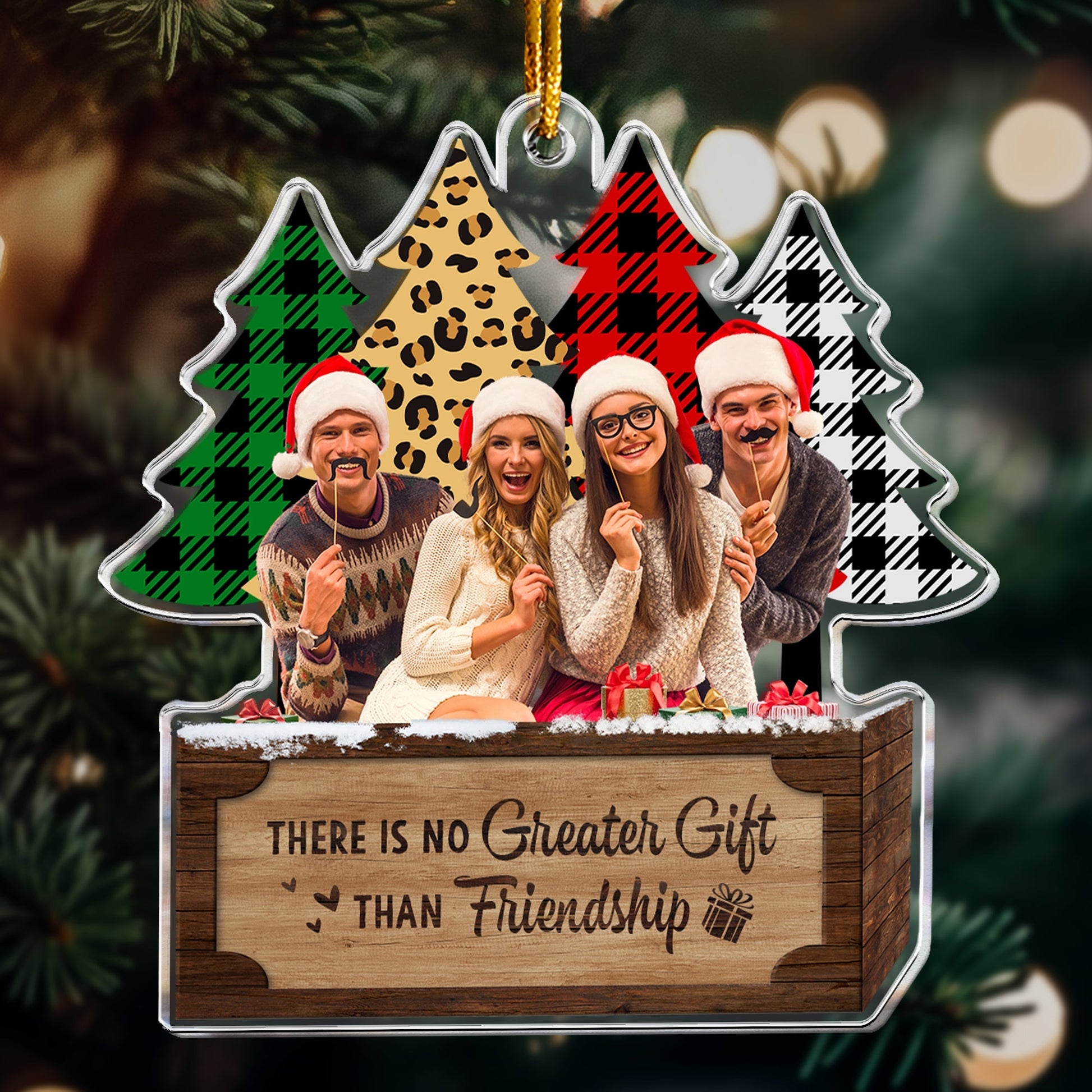 There 's No Greater Gift Than Friendship - Personalized Acrylic Photo Ornament