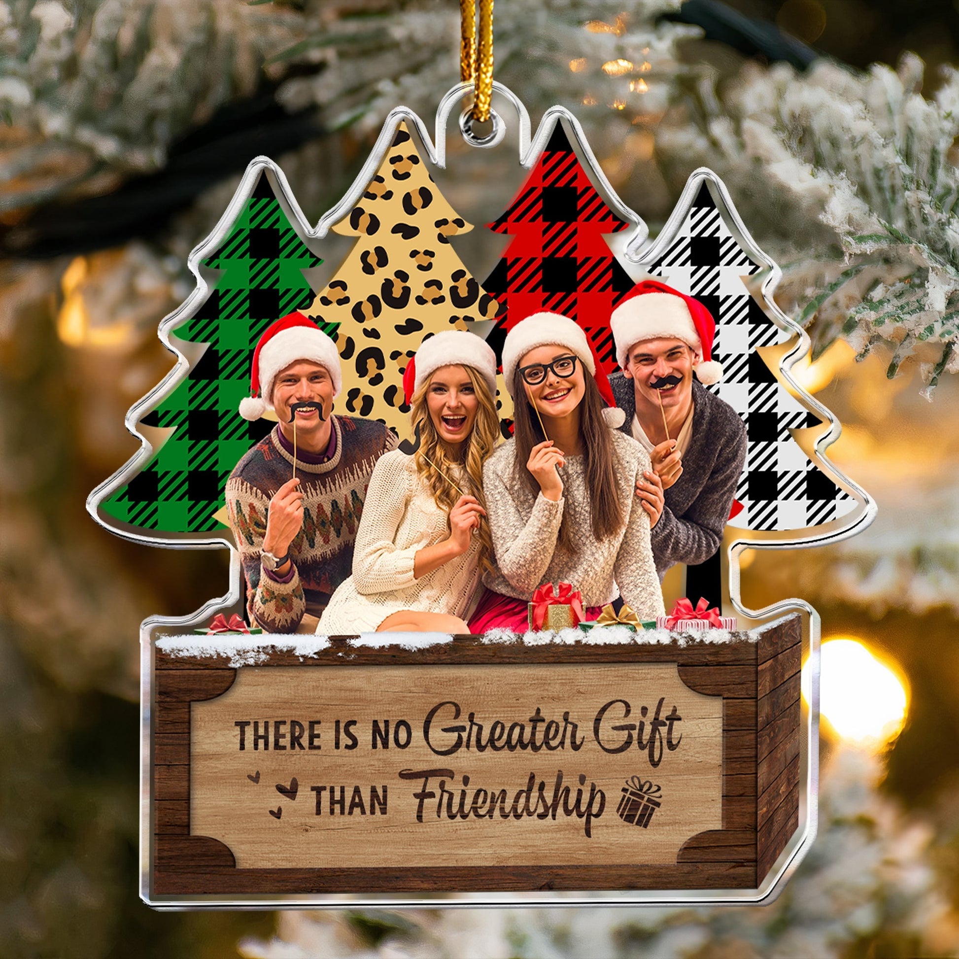 There 's No Greater Gift Than Friendship - Personalized Acrylic Photo Ornament