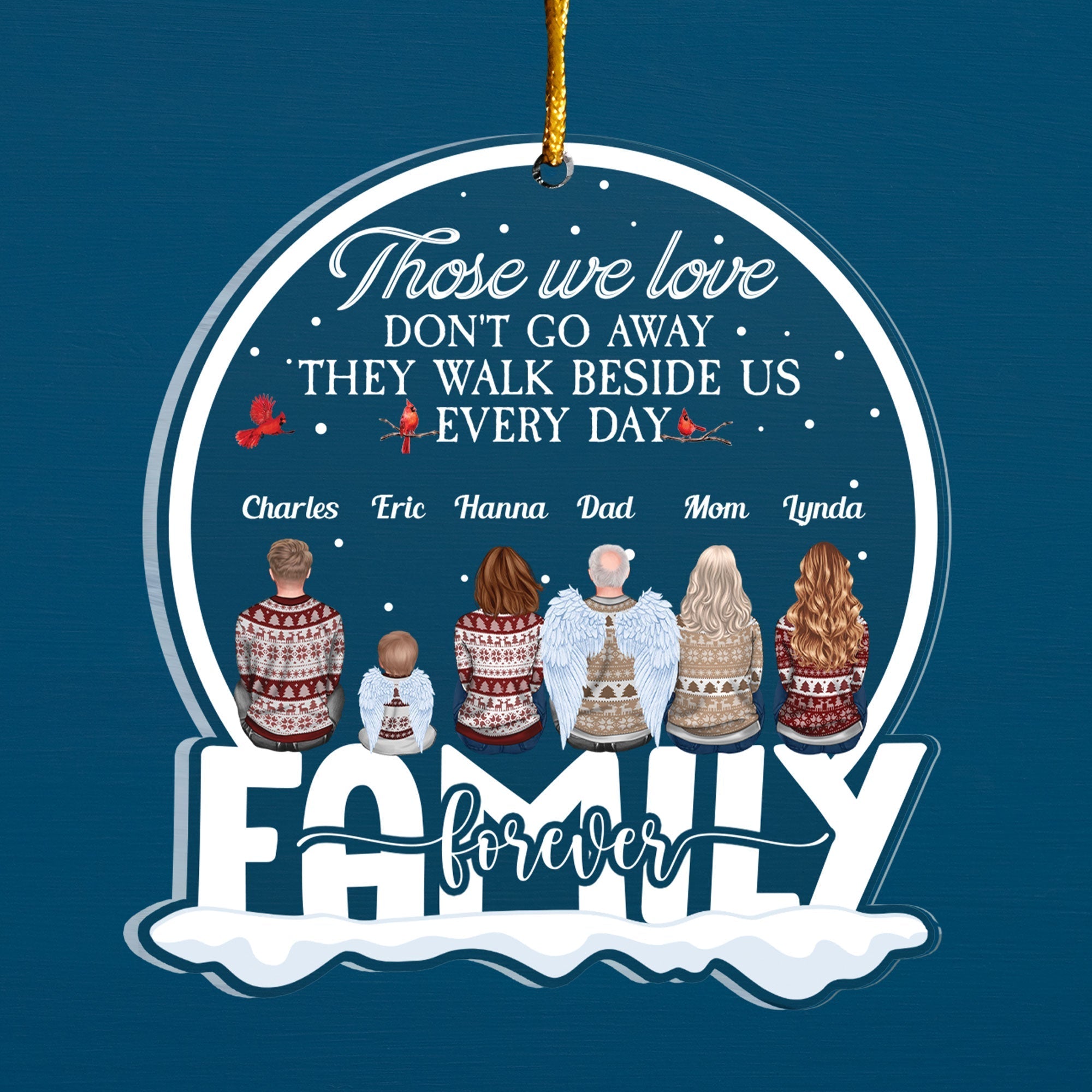 Those We Love Don't Go Away - Personalized Memorial Ornament
