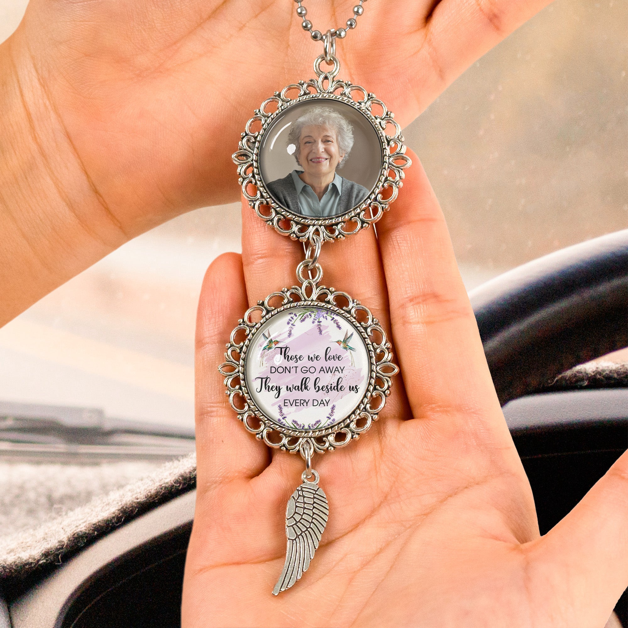 Those-We-Love-Dont-Go-Away-They-Walk-Beside-Us-Every-Day-Personalized-Photo-Car-Ornament_2