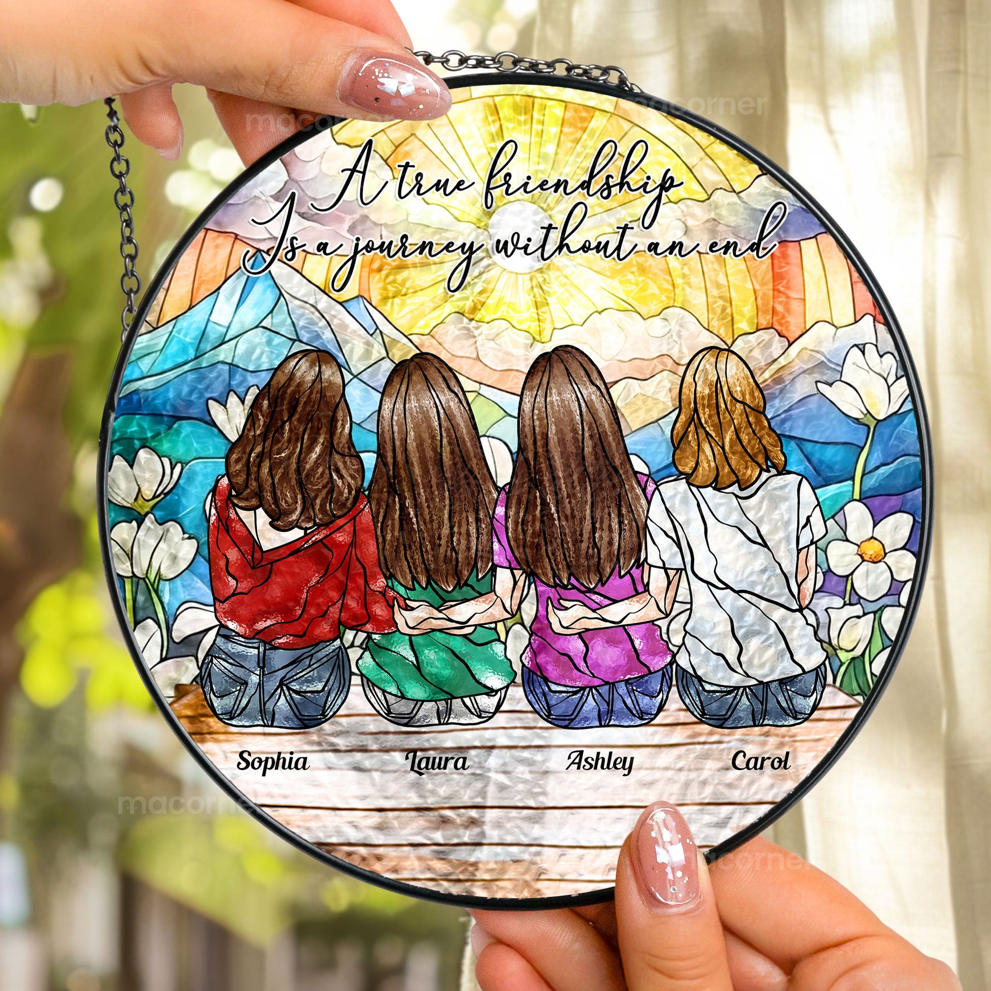 True-Friendship-Is-A-Journey-Without-An-End-Personalized-Stained-Glass-Window-Hanging-Suncatcher__2