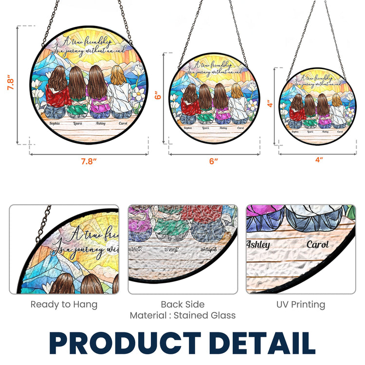 True-Friendship-Is-A-Journey-Without-An-End-Personalized-Stained-Glass-Window-Hanging-Suncatcher__5