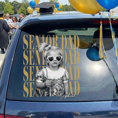 Vintage Photo And Year Senior - Personalized Decal