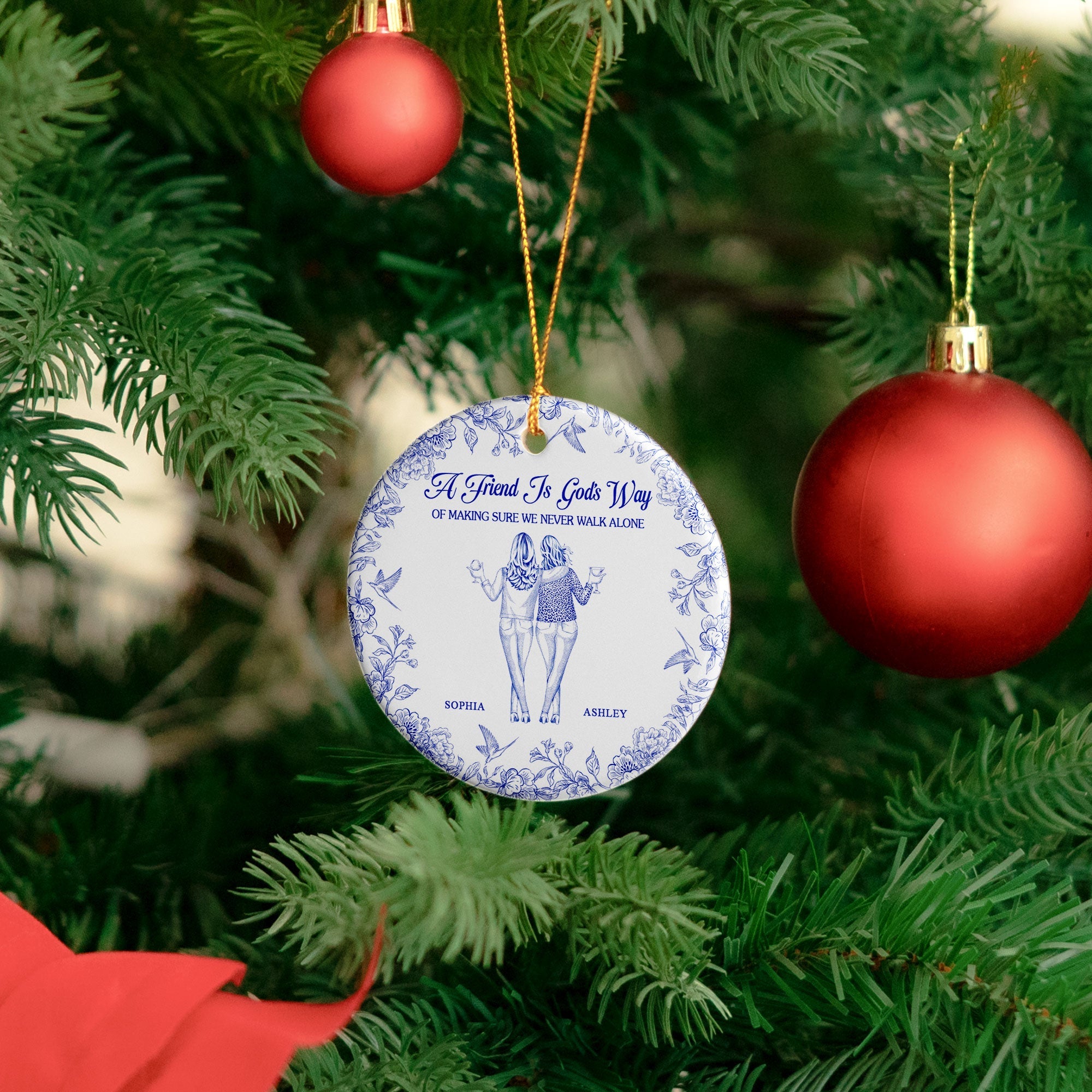 We Never Walk Alone - Personalized Ceramic Ornament