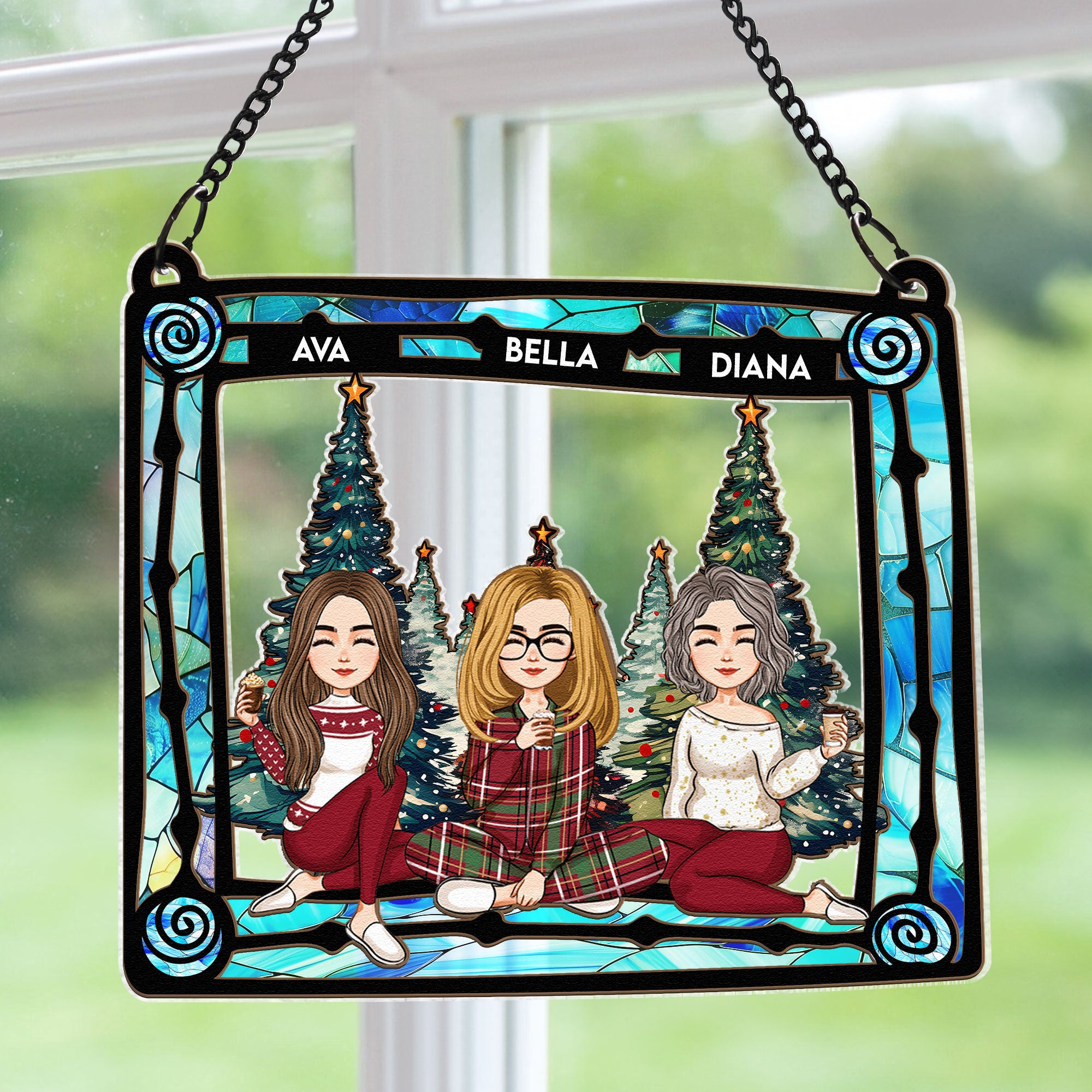 With-Mom-Under-Christmas-Tree-Personalized-Window-Hanging-Suncatcher-Ornament_2