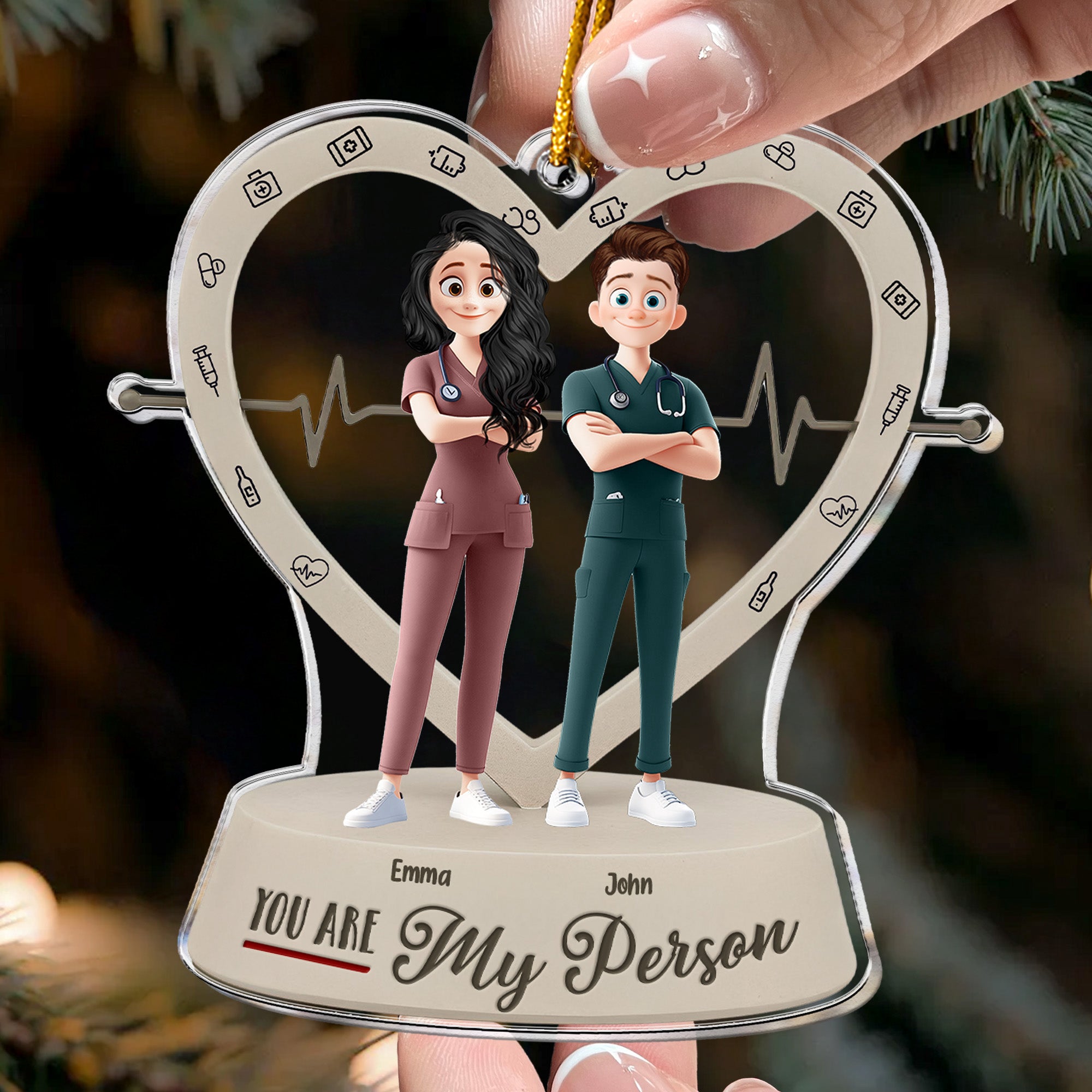 You Are My Person - Nurse Team Custom - Personalized Acrylic Ornament