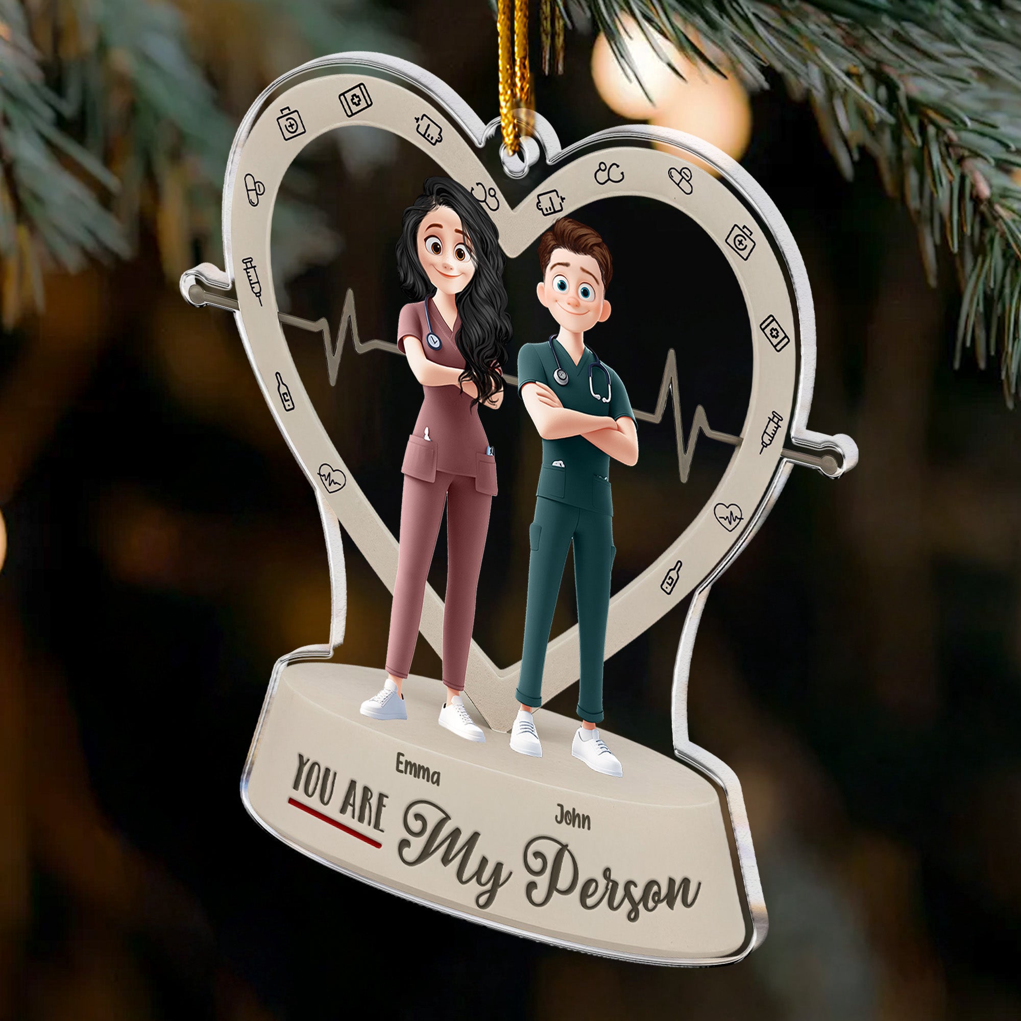 You Are My Person - Nurse Team Custom - Personalized Acrylic Ornament