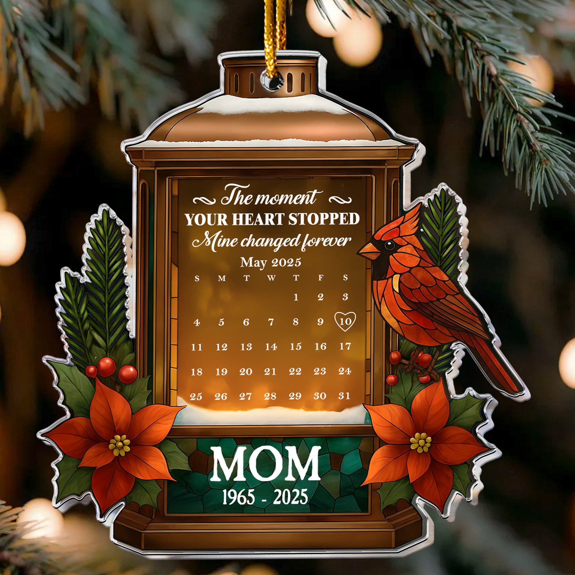 Your Heart Stopped Mine Changed Forever - Personalized Acrylic Ornament