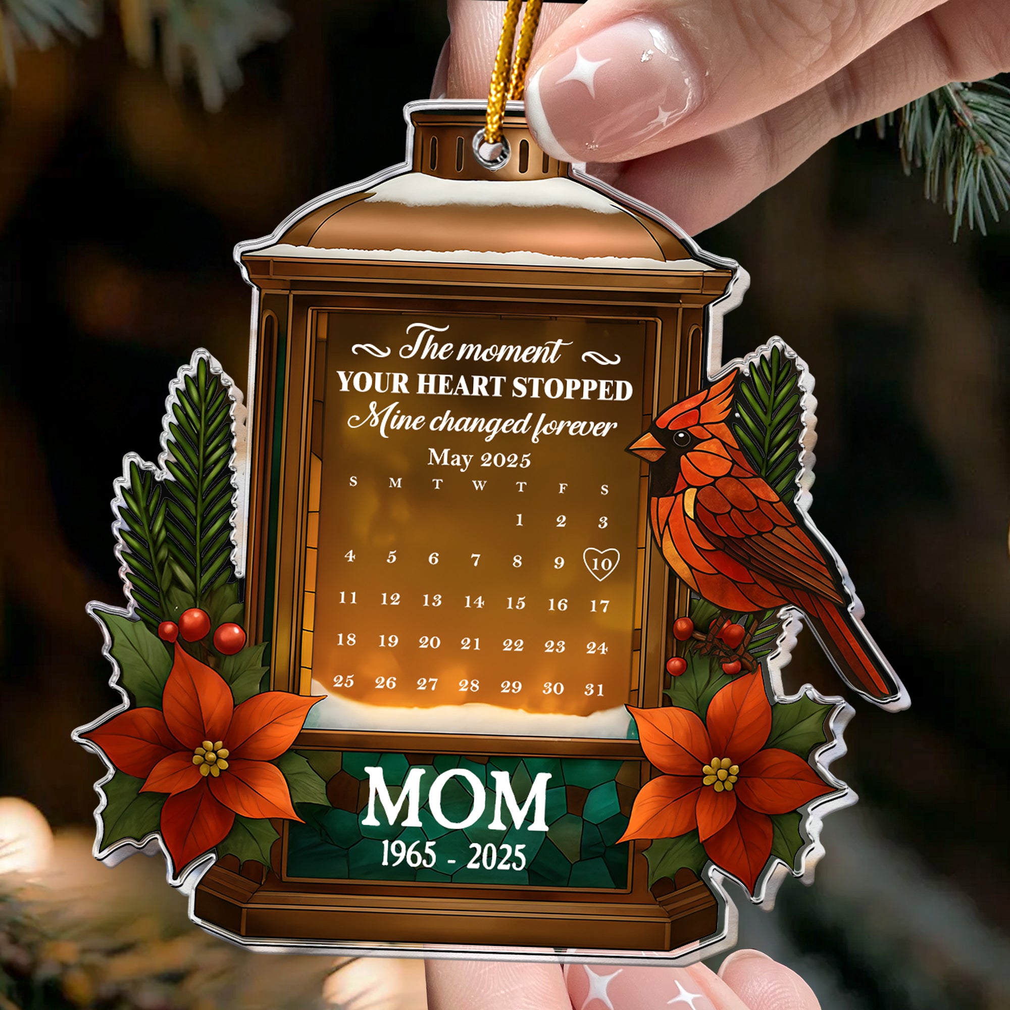 Your Heart Stopped Mine Changed Forever - Personalized Acrylic Ornament