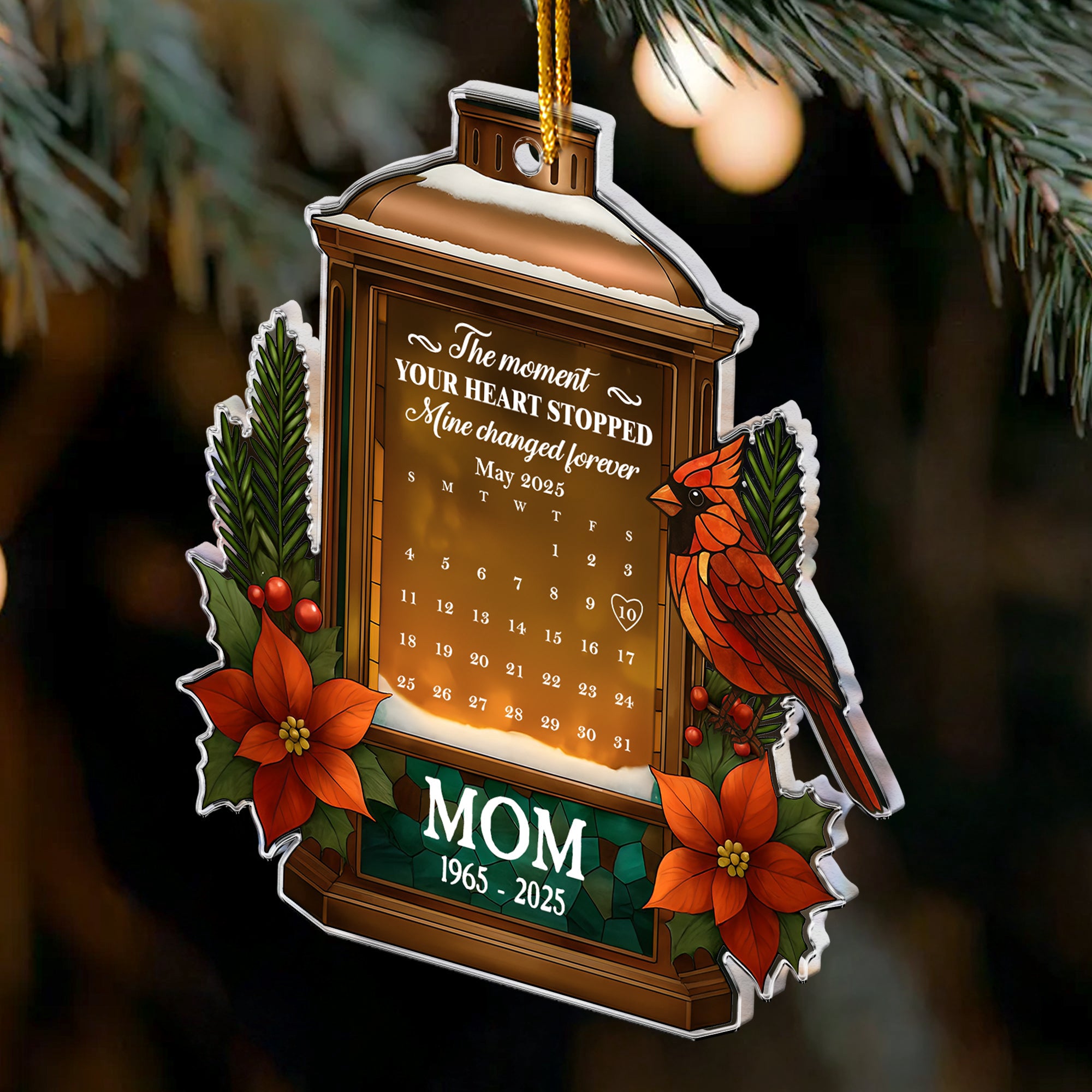 Your Heart Stopped Mine Changed Forever - Personalized Acrylic Ornament