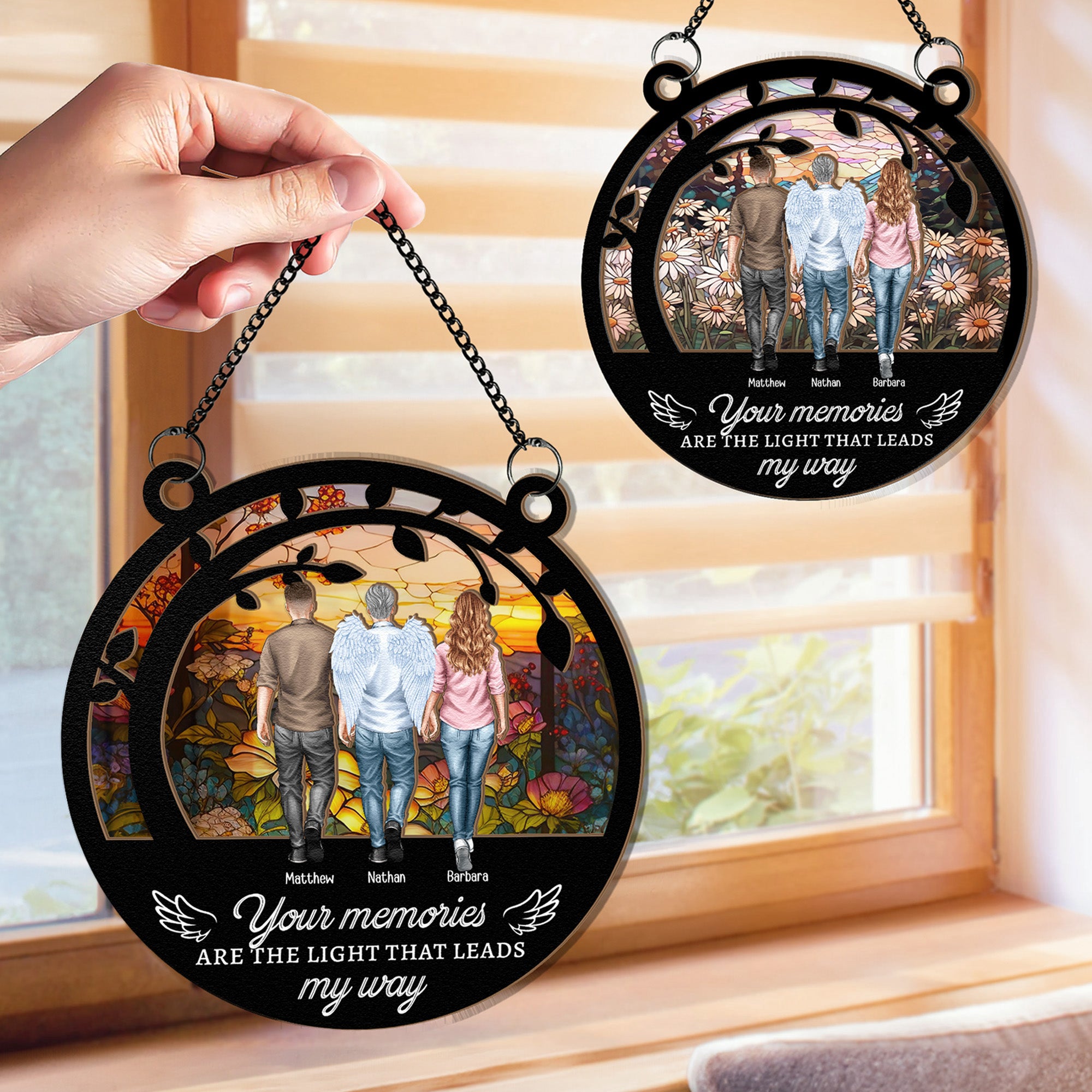 Your-Memories-Are-The-Light-Memorial-Personalized-Window-Hanging-Suncatcher-Ornament2