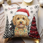 custom-pet-photo-watercolor-art-christmas-winter-decor-gift-personalized-pillow-2