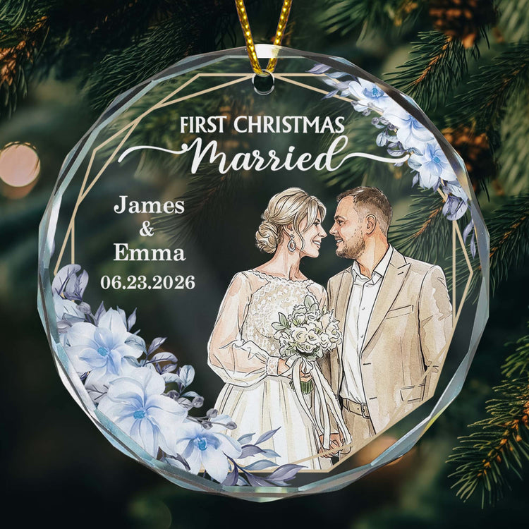 custom-photo-watercolor-art-first-christmas-as-mr-and-mrs-couple-gifts-personalized-ornament-6