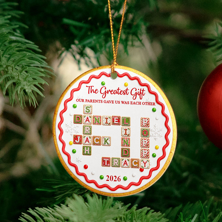 family-forever-sibling-gifts-custom-crosswords-christmas-gingerbread-style-personalized-ornament-3