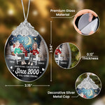 Annoying Each Other Since & Still Going Strong - Personalized Glass Ornament With Silver Cap