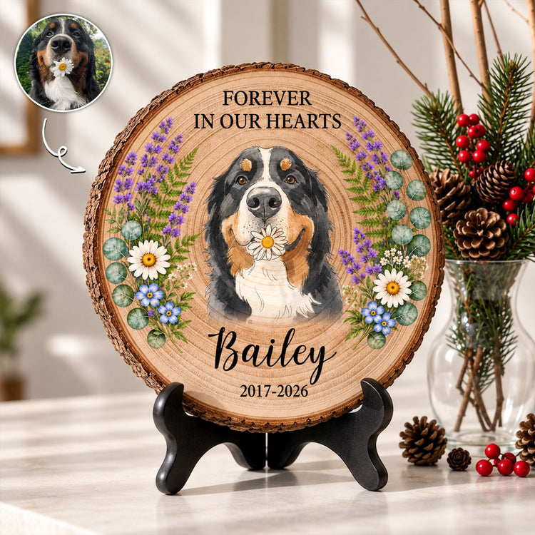 forever-in-my-heart-pet-loss-custom-photo-watercolor-personalized-wooden-plaque-1