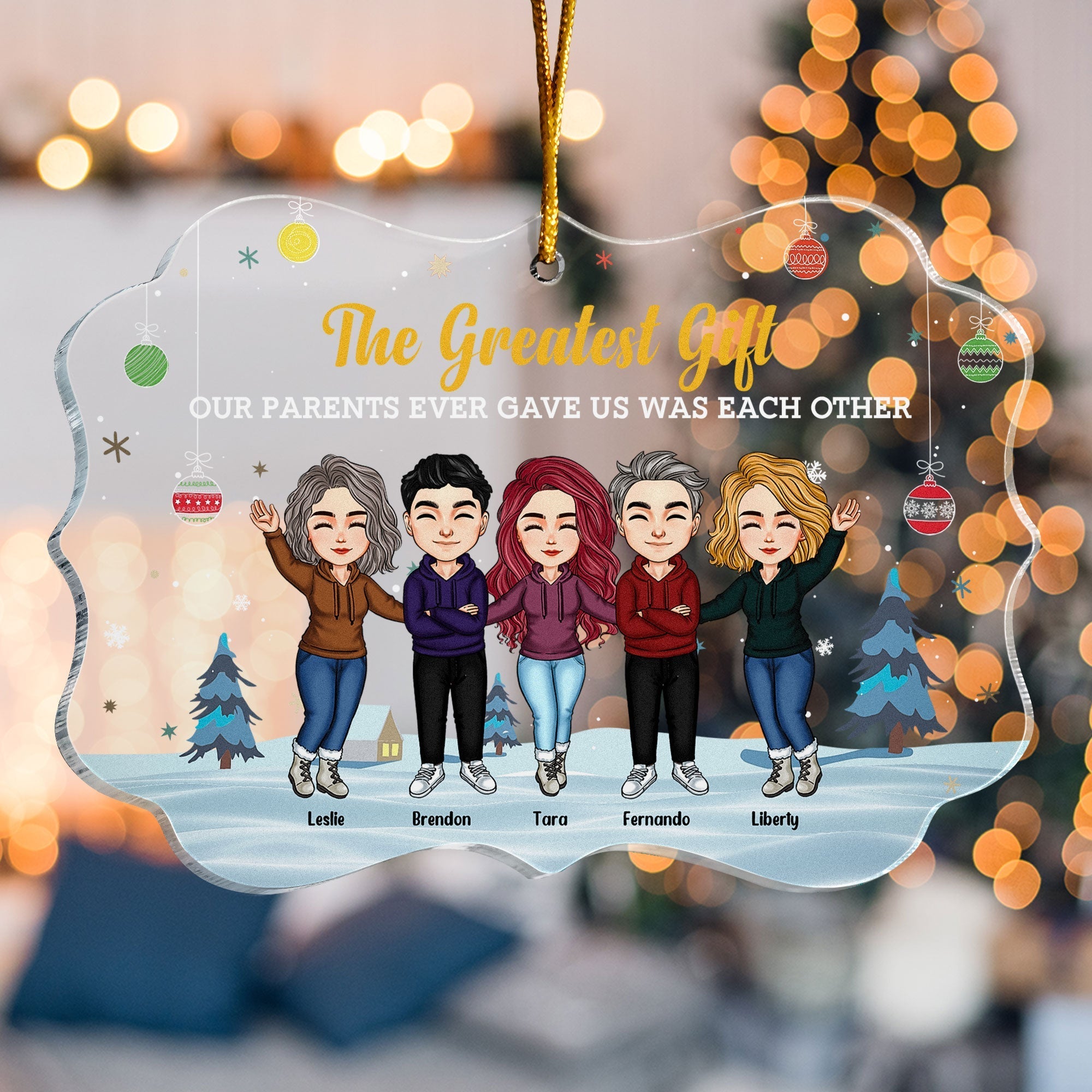 The Greatest Gift For Brothers And Sisters - Personalized Acrylic Ornament