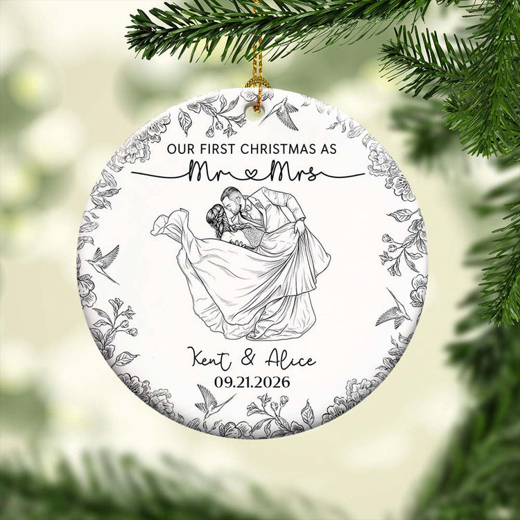 toile-de-jouy-your-photo-our-first-christmas-as-mr-mrs-personalized-ornament-10