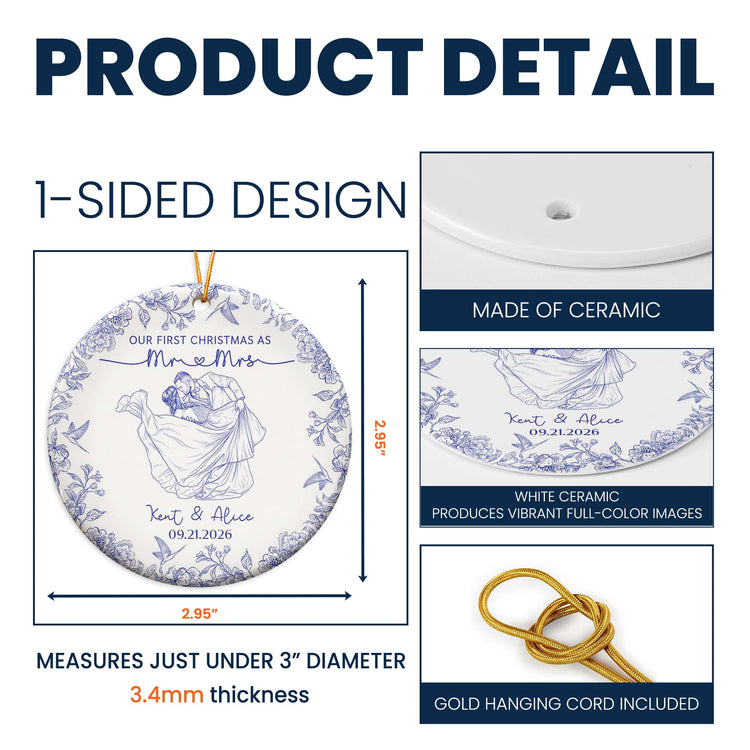 toile-de-jouy-your-photo-our-first-christmas-as-mr-mrs-personalized-ornament-12