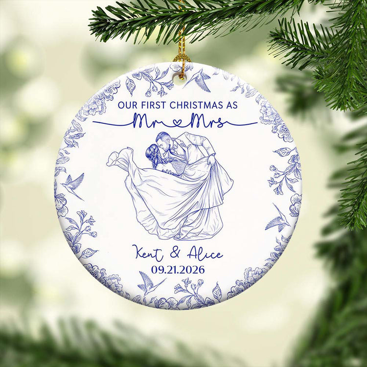 toile-de-jouy-your-photo-our-first-christmas-as-mr-mrs-personalized-ornament-9
